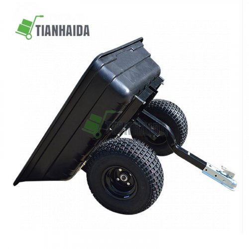 BTC005 Multi Use Pull Behind ATV Utility Trailer Yard Garden Cart Tractor ATV Pulled Wagon Trailer