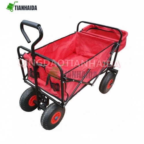 TC1011 BP   Utility Portable Collapsible Folding Wagon Active Steering Handle