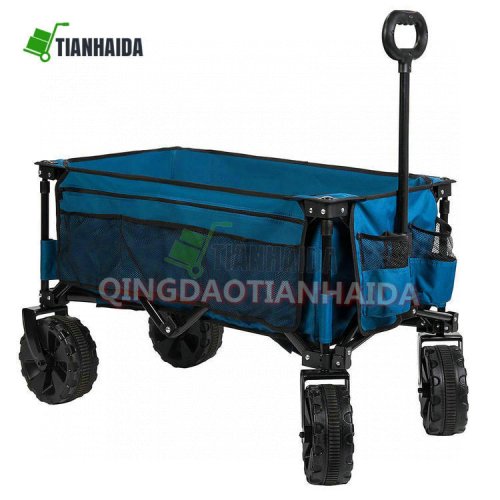 FW0103   Folding Wagon All-Terrain Collapsible Utility Garden Cart Heavy Duty for