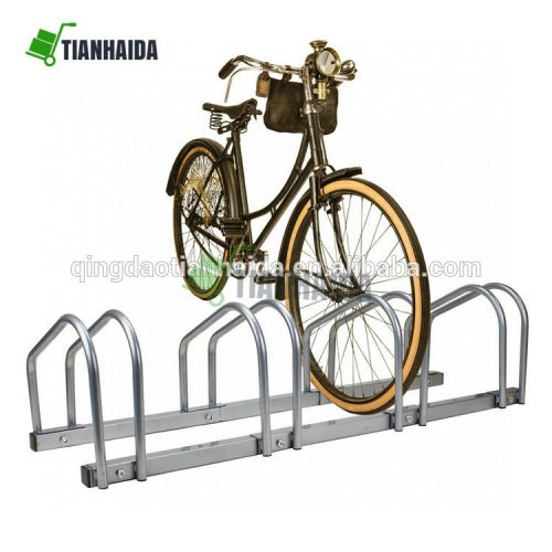 Heavy Duty Compact Steel Design 4 Bicycle Floor Stand and Storage Rack