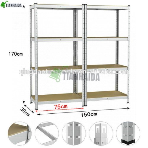 170x75x30cm 4 Shelf 70kg each galvanised steel shelves heavy duty warehouse rack 