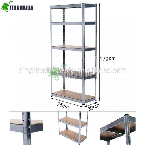 Adjustable 5 layer galvanized warehouse etagere metal supermarket storage shelf 