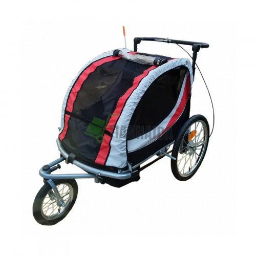 Multifunction Double Baby Bike Wagon Kids Trailer Folding Baby Stroller Bicycle Trailer