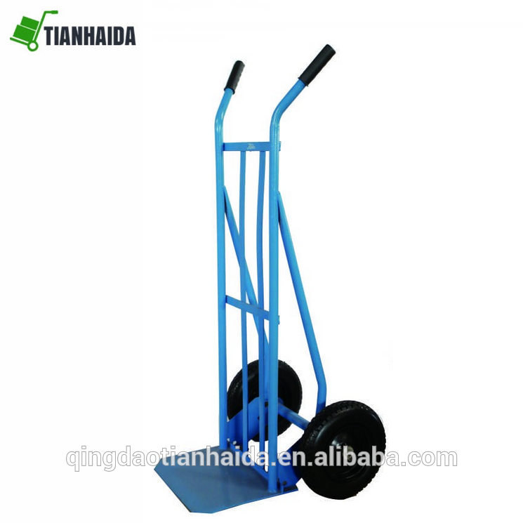 HT0136  Double Handle hand trolley with powder coated and best price ,  Steel hand truck